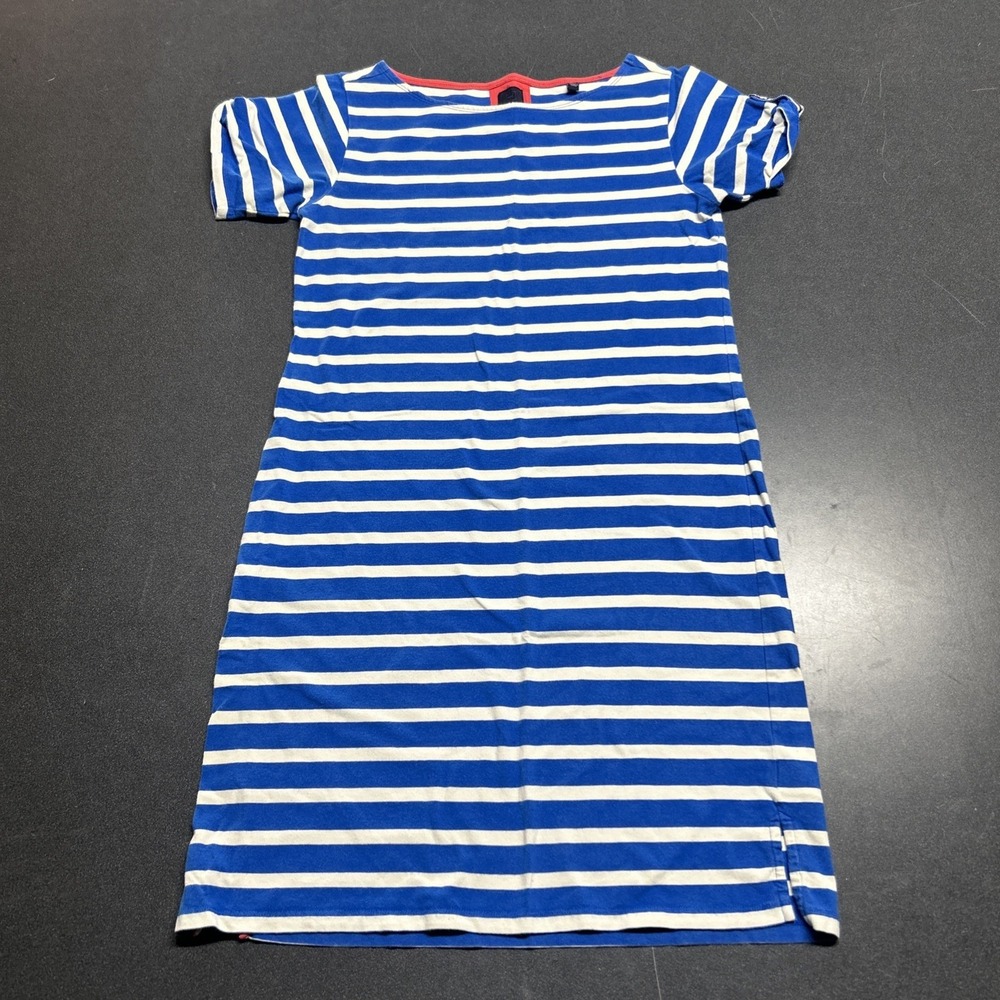 Sperry Top Slider Midi Dress Womens XS Blue Striped Dress Cotton Blend Nautical